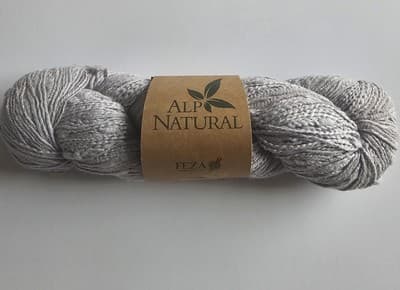 Feza Alp Natural Handspun Yarn Gray Linen Silk Cotton Biscose 230yd 3.55oz