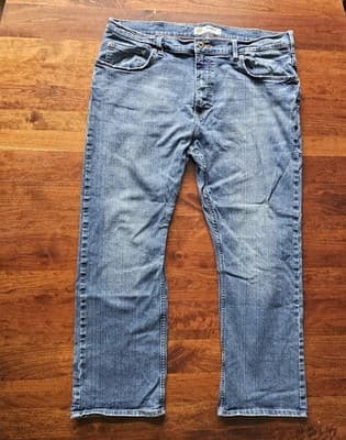 Mens 42x32 Lee Modern Series Jeans Blue Med. Wash Relaxed Fit Bootcut