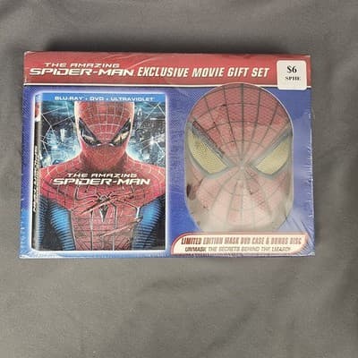 The Amazing Spider-Man Movie Gift Set Blue-Ray DVD Mask DVD Case & Bonus Disk