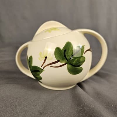 BLUE RIDGE SOUTHERN POTTERY Stanhome Sugar Bowl Handles Lid