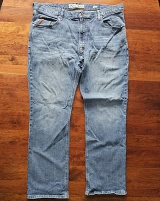 Mens Ariat Legacy M4 Relaxed Boot Cut 40/32 Jeans Pants Medium Light Wash