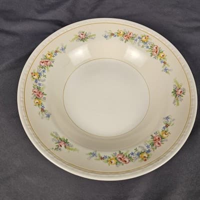 Homer Laughlin Eggshell Georgian Soup Bowls Set of 3 Vintage USA C44N5 8.25"