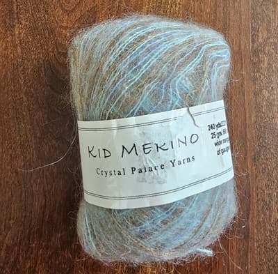 Yarn Crystal Palace Kid Merino Col 2001 Cocoa Blues Mohair Merino 25gr 240yd
