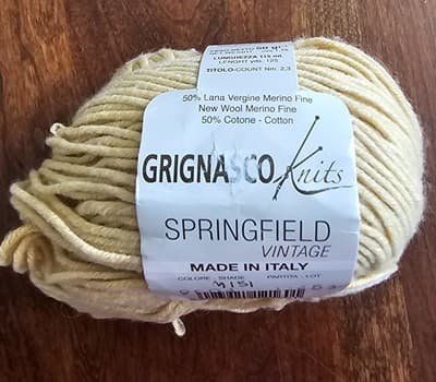 Yarn Springfield Village peach Grignasco Merino Cotton 50gr 125yd