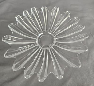 Vintage Fosteria Clear Sunburst Large Bowl 11"