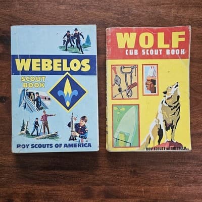 Boy Scouts of America Handbooks. Cub Scout Wolf 1970- Boy Scouts Webelos 1967