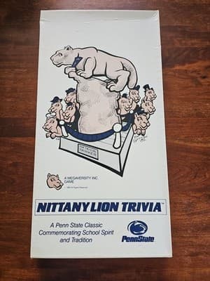 1985 Nittany Lion Trivia Penn State Board Game Open Never Used