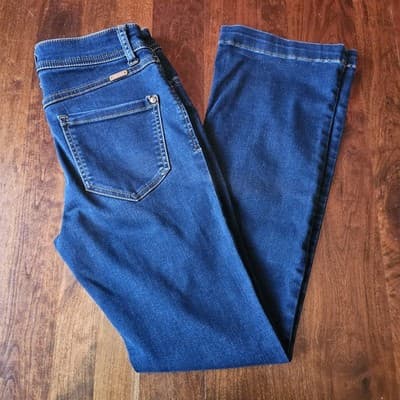 INC Denim Skinny Leg Regular Fit Women Size 6P Stretch Low Rise Dark Wash Jeans