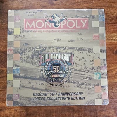 NASCAR 50th Anniversary Limited Collector's Edition Monopoly Game 1948 -1998 NIB