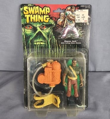 NEW KENNER 1990 • SWAMP THING Bayou Jack w/ Swamp Water Blaster ACTION FIGURE