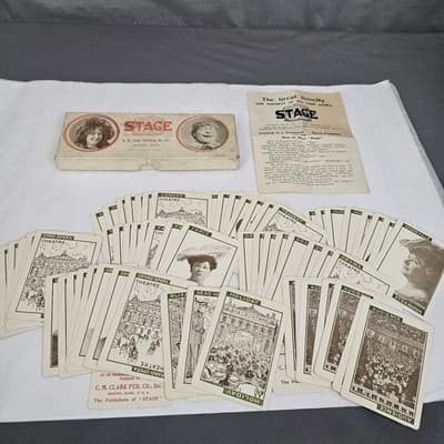 1904 - Stage: The Most Unique of All Games 66 Cards Pictures of Actors Actresses