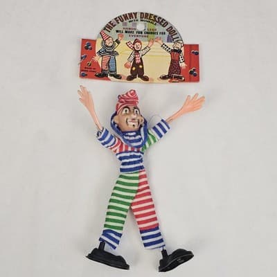 1940s Blown Plastic Marx and Moritz Doll The Funny Dressed Doll