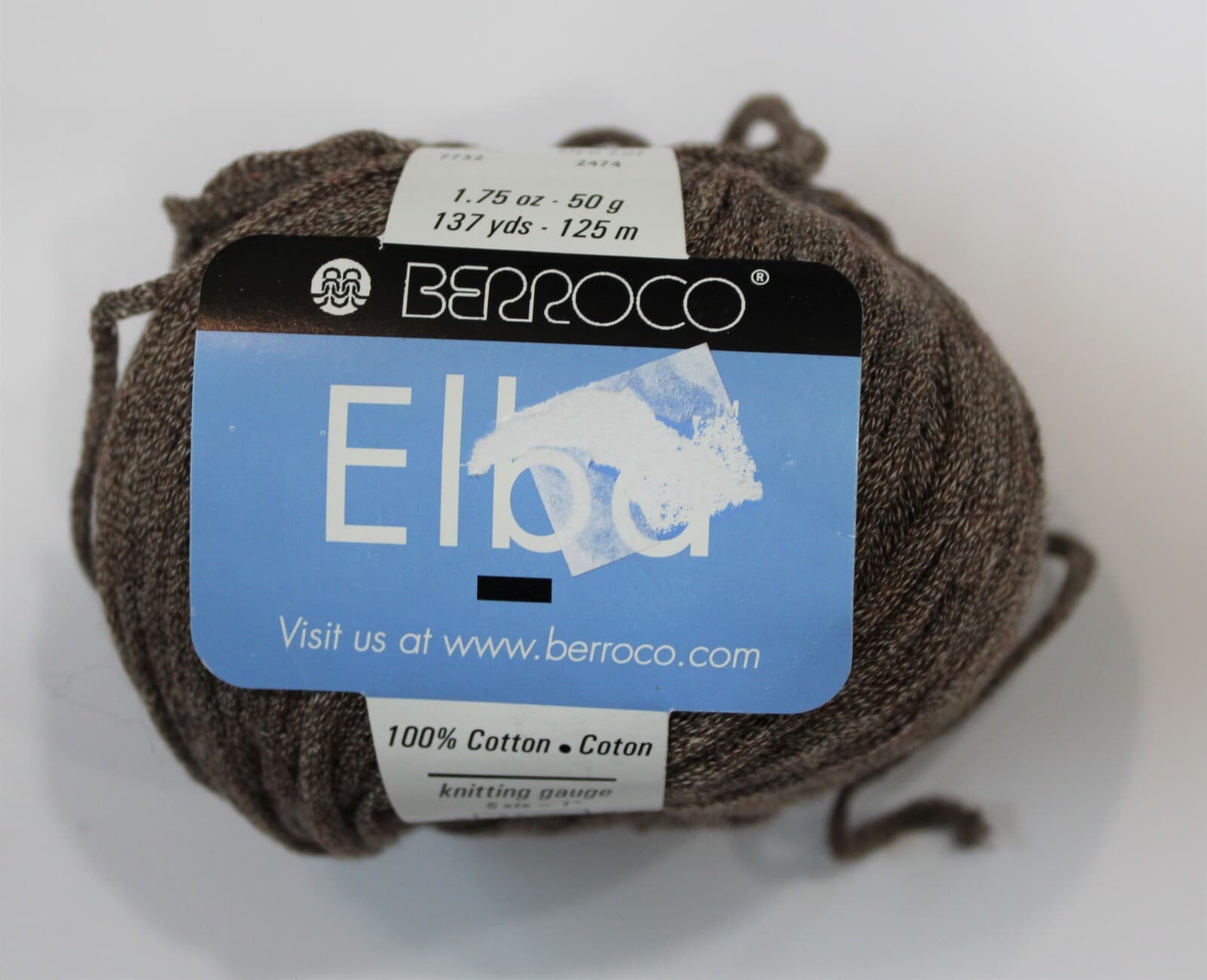 Yarn Berroco Elba, 100% Cotton, Col:7732 Triplefin Blenny 137yd