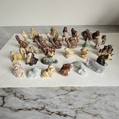 34 Wade Whimsies England Figurines Animals Fox Shepherd 3 little bears ect