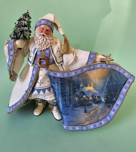 2003 Thomas Kinkade "Frosty Christmas Eve" Old World Santa