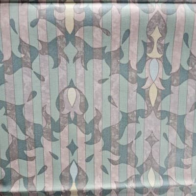 Vintage Cotton Screen Printed Fabric Geometeric 54" x 35" Kaufman Verona 1.5 yd