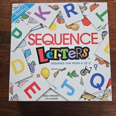 Sequence Letters Family & Friends Board Game 2-4 Players