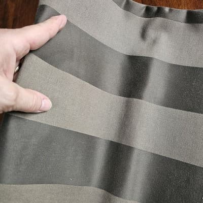 Vintage Brown Wide Stripe Fabric 54" x 26" Tightly Woven