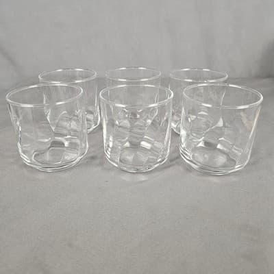 Mirage Swirt Old Fashion Glasses Set of 6 Clear Glass Barware