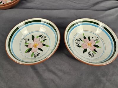 Vintage STANGL Pottery Country Garden 5 5/8” Soup Cereal Coupe BOWLS SET OF 2