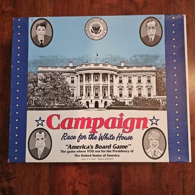 CAMPAIGN RACE FOR THE WHITE HOUSE Game America's Board Game 1991 J.R. Perri Corp