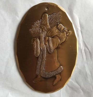 Wendell August Forge Ornament 1995 Nicholas Solid Bronze 3rd Edition w box