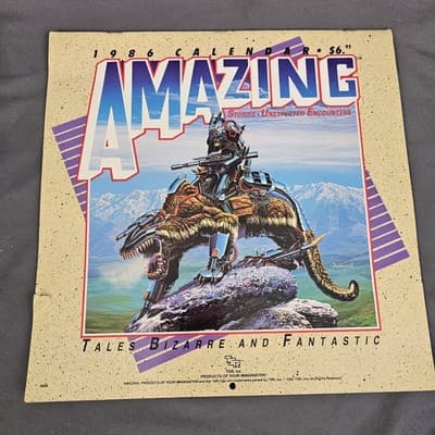 1986 Amazing Stories Unexpected Encounters Calendar Tales Bizarre and Fantastic