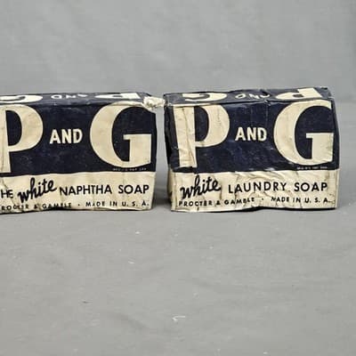 Vtg P and G The White Naphtha Laundry Bar Soap for Dishes Cleaning Made in USA