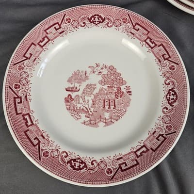 Vintage COOK’s Restaurant Supply Platter Plate Jackson China Red Willow 9.75"
