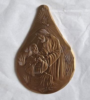 Wendell August Forge Ornament 1999 The Baptism Solid Bronze 1st Ed w box