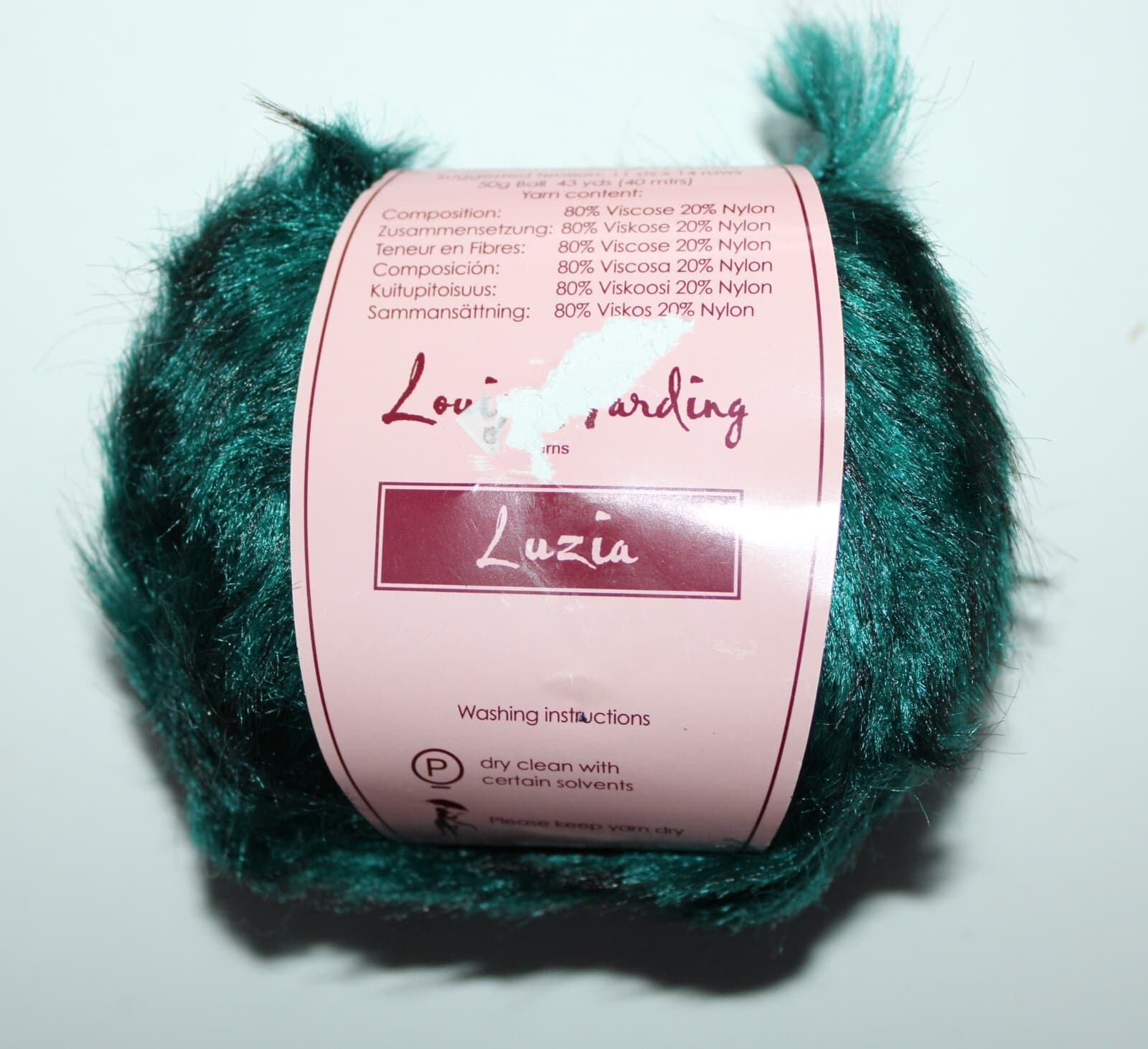 SALE Louisa Harding Luzia Yarn Col 4 Green Rayon Nylon 50gr 43yd