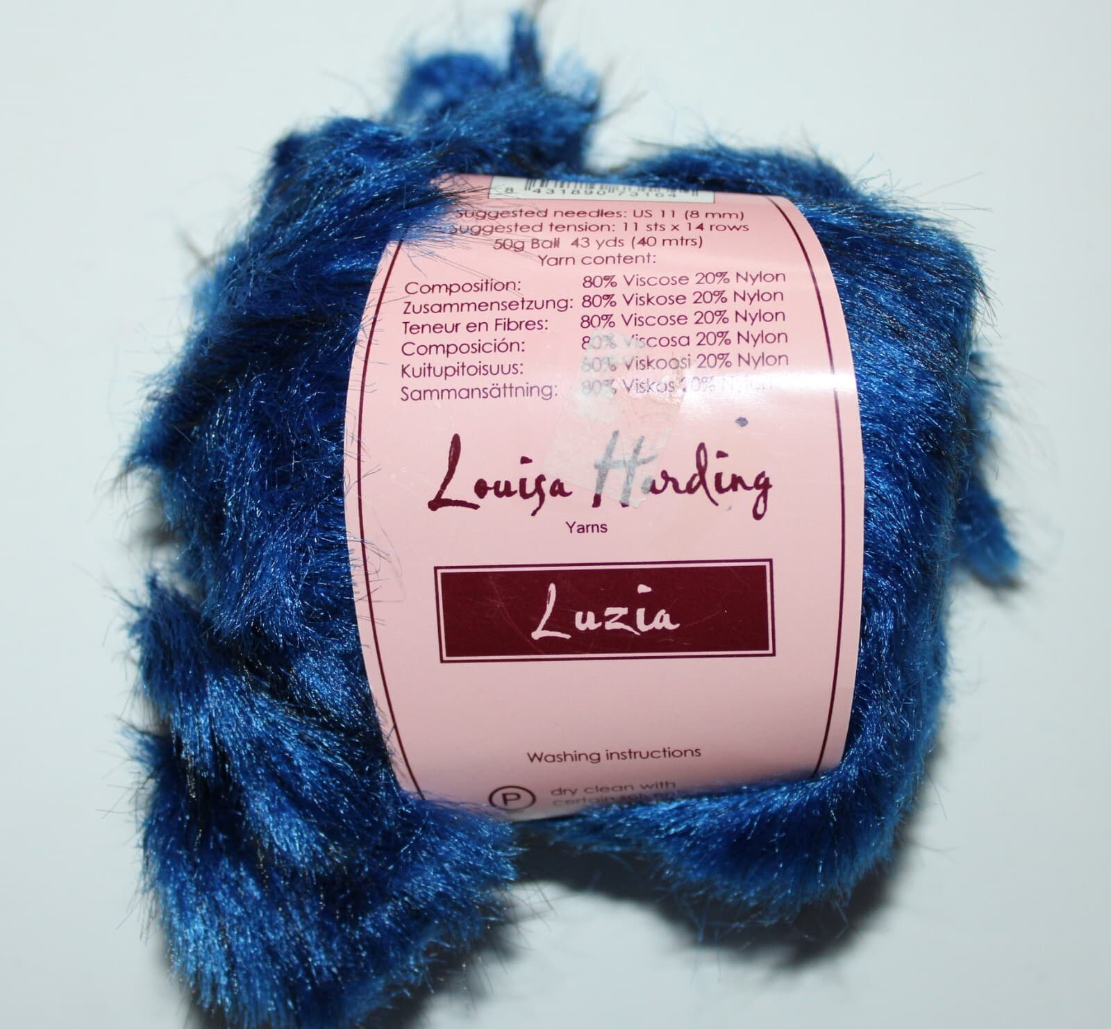 Louisa Harding Luzia Yarn Col 5 Blue Rayon Nylon 50gr 43yd