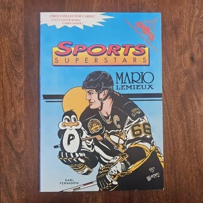 Mario Lemieux, Pittsburgh Penguins, Sports Superstars Comic, Issue #11, Clean