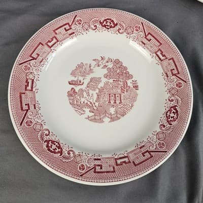 Vintage COOK’s Restaurant Supply Plate Jackson China Red Willow 9"