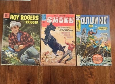 Old Vintage Western Comic Books Dell and Marvel 1956, 1966 & 1971 See Desc.