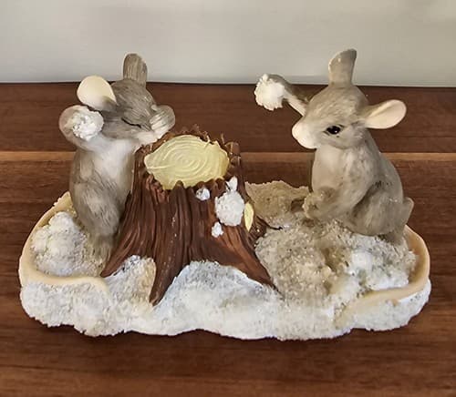 Charming Tails SNOWBALL FIGHT Mice SILVESTRI Mouse Figurine