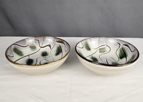 Ucagco Japan Rice Soup Cereal Bowls Vintage MCM Mid Century 5.75"x2", 2 piece
