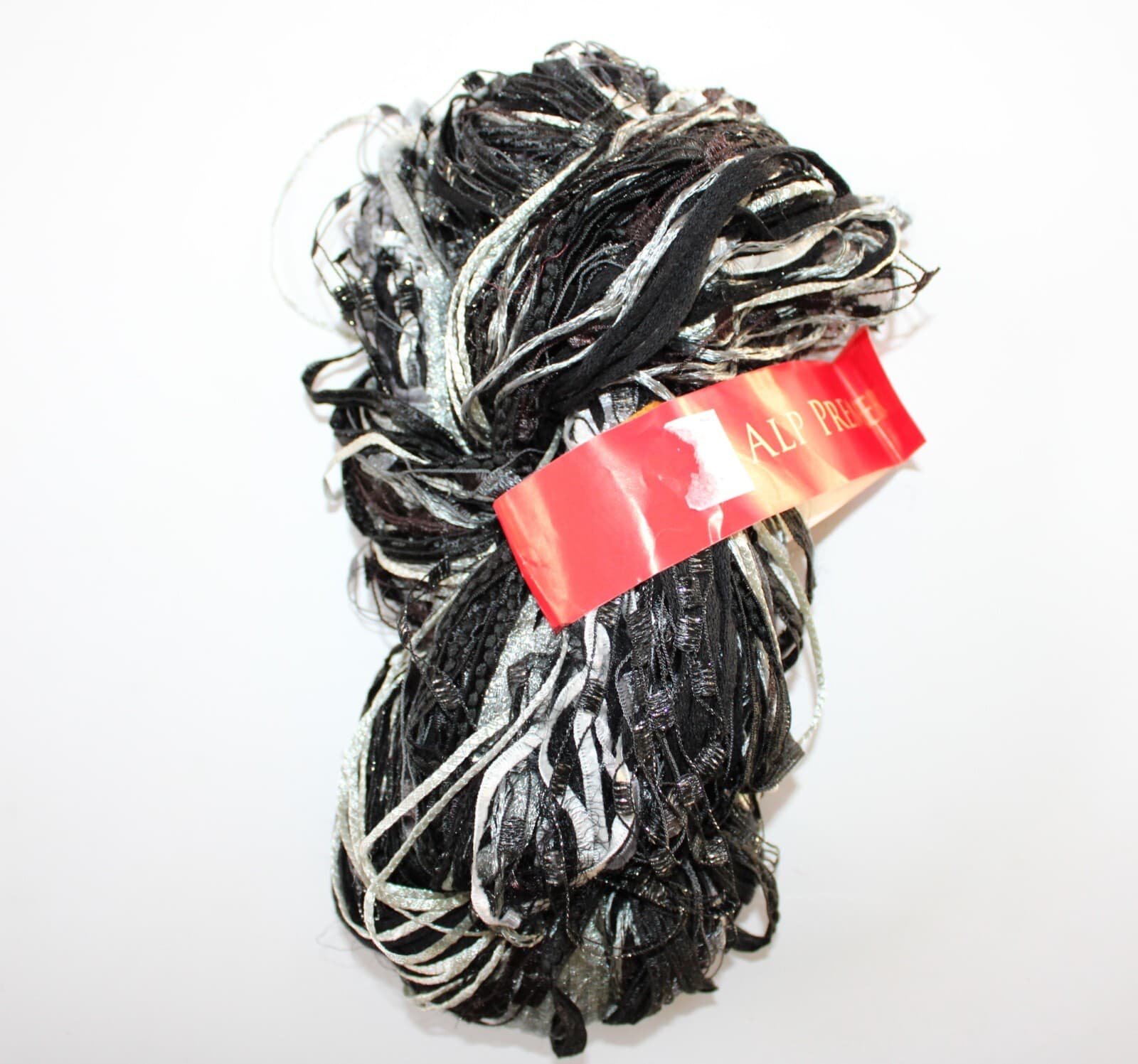Feza ALP Premier Col415 Black & Silver Mixed Hand Tied Yarn 100g 210yd