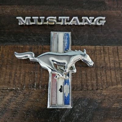 Ford Mustang Emblem Horse and "Mustang" Emblem