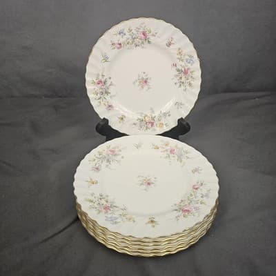 Minton Marlow Bone China Lucheon Salad Plate 7.75" Dia Set of 7 Read Descript