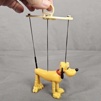 Vintage 1970's Plastic Walt Disney Pluto String Puppet Marionette