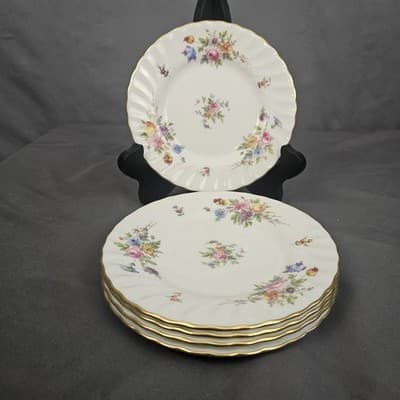 Minton Marlow Bone China Bread Plates 6.25 Dia Set of 5 England