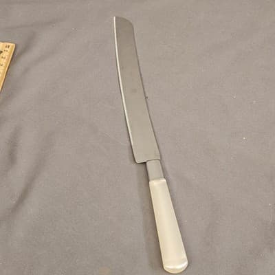 Stainless Steel Bread Cake Knife Alabaster Look Handle Serving Utensil