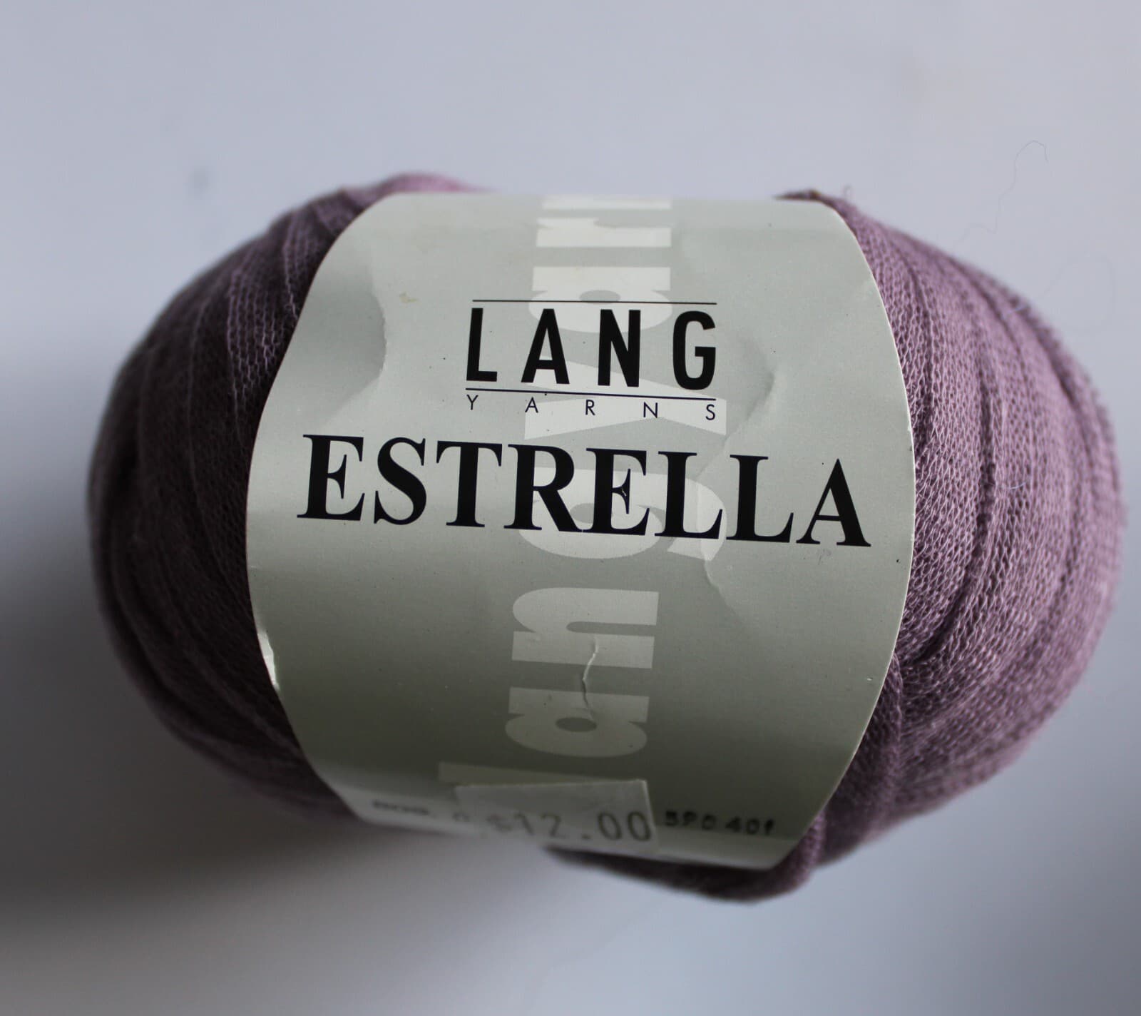 SALE Lang Estrella Yarn 100% Cotton Plum 50g 60m