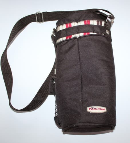 Wine Bottle Carrier w/ Corkscrew Opener Legacy Picnic Time Single Insulated