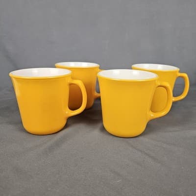 Pyrex - Sunflower Gold - 4 Count Coffee Cups