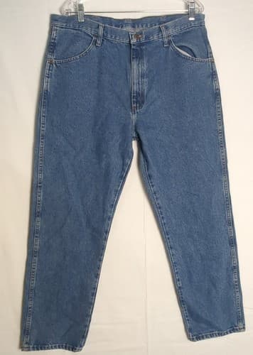 Men's Rustler Dark Wash Jeans Size 38x30