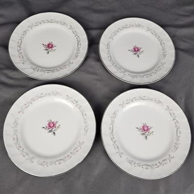 Royal Swirl 6.25" Plates by Fine China Of Japan Set Of 4 Dessert