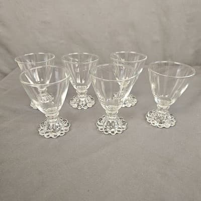 Vintage Anchor Hocking Boopie 4" Cordial Juice Glass set of 6 - 3oz.