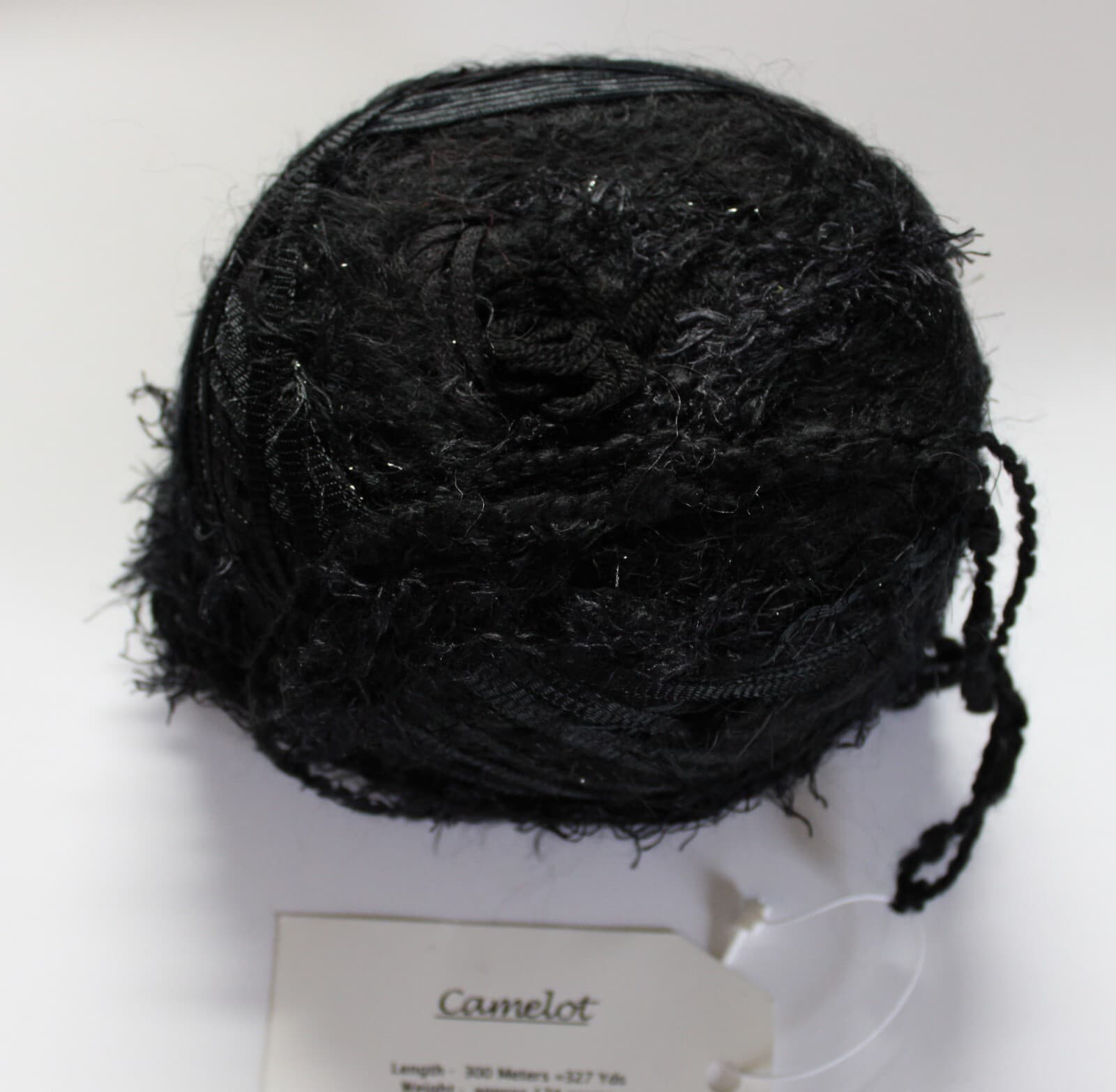 Camelot Designer Yarn Black 31% Nylon 30% Wool 27% Acrylic 10% Mohair 327yd